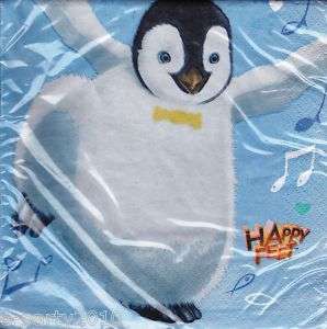 HAPPY FEET Birthday Party Supplies ~ (16) Large NAPKINS 726528181594 