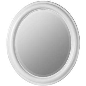  Cain White Oval Mirror 26x30