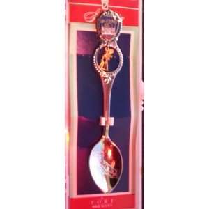  Hollywood, CA Souvenir Spoon Chrome with Brass Charm 