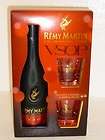 REMY MARTIN VSOP COGNAC DISCONTINUED GLASS SET 750 ML WITH TWO GLASSES