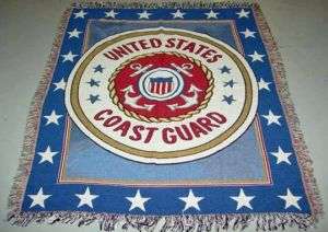 USCG ~ United States Coast Guard Tapestry Afghan Throw  