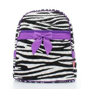  Zebra Quilted Backpack Pp 