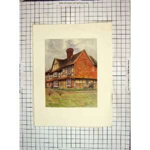  1912 Mansion House Volven Farm Ockley Colour Print