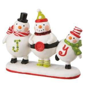   Whimsical Snowmen Joy Table Top Christmas Scene