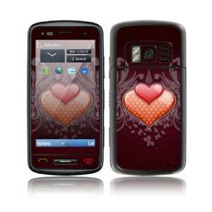 Nokia C6 01 Decal Skin Sticker   Double Hearts