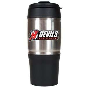 New Jersey Devils 18 oz. Stainless Steel / Black Travel Mug (with 