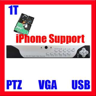 16Ch Full D1 H.264 Security DVR HDMI Network Motion PTZ Control (No 