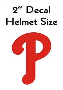 Philadelphia Phillies Helmet Decal Sticker RED 2 #3s  