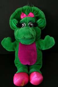 Dakin Plush Baby Bop Dinosaur Hand Puppet PBS Toy 1992  