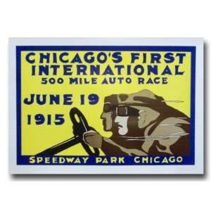 1915 Chicago Speedway Park Poster Print 
