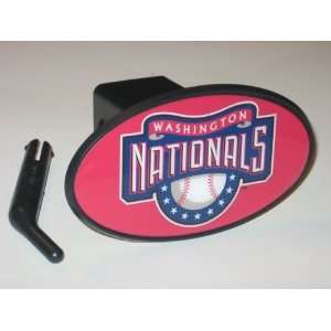  WASHINGTON NATIONALS Team Logo 6 x 3 Trailer Hitch Cover 