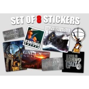  Set of 8 Atlas Shrugged Stickers 