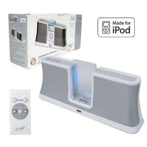  iLive iPod Speakers with Remote Control   White Sports 