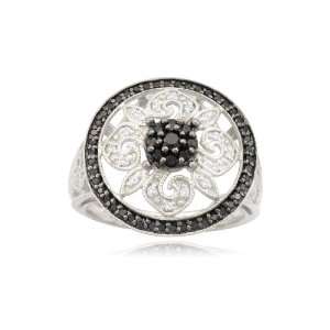  Silver Filigree Diamond Ring (9/20 cttw), Size 6 Jewelry