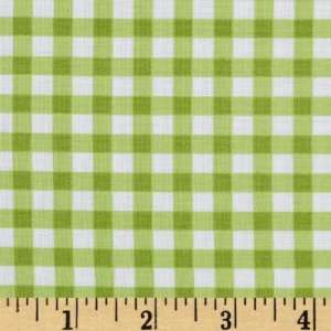 44 Wide Michael Miller Daisy Dance Picnic Check Lime Fabric By The 