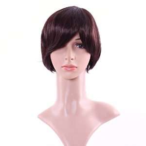    6sense Neat Wine Red Short Wig Casual Hair Replacement Beauty