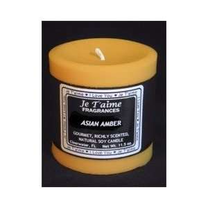 Asian Amber Soy Pillar Candle 3x3