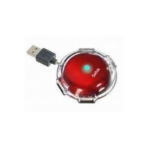  Saitek Mini Color UFO Hub Metallic Red Electronics