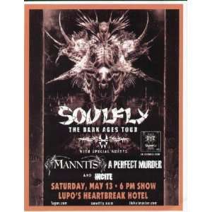Soulfly Concert Flyer Providence Lupos 