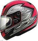 Snowmobile Helmet by GMAX, Red, Black Silver with double lens anti fog 