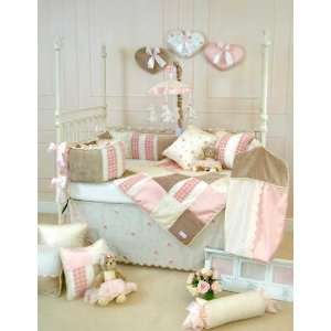   Piece Baby Crib Bedding Set with Pink Dot Pillow by Glenna Jean Baby