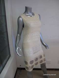 Phillip Lim 3.1 Cream Sleeveless Crochet Dress S  