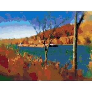  Fall on the Ohio River Cross Stitch pattern CD Arts 