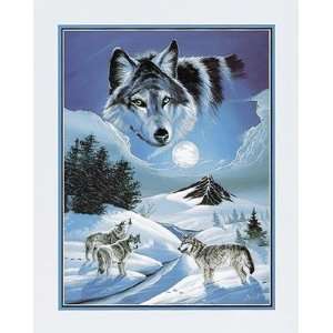 Running Wolves Poster Print 