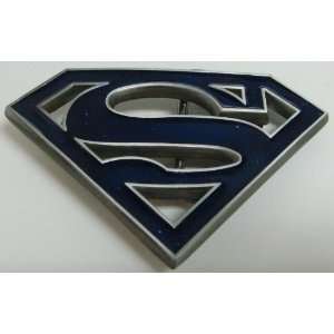 Superman Returns Logo Belt Buckle   Blue (Brand New)