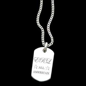  Citadel Womens Sterling Silver Dog Tag Necklace Sports 