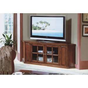  Monarch Oak Solid Wood and Veneer Corner TV Stand