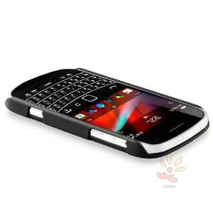  For Blackberry 9900/9930 Snap on Hard Rubber Case , Black 