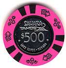 Del Webb Sahara Tahoe $500 Casino Chip Elvis Place Obsolete Collector 