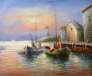 Sailboats in for the Evening 20 x 24 original oil painting on canvas 