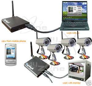 Wireless CCD 4 Camera DVR Security Surveillance System  