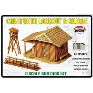  Model Power 1582 Cabin w/Lookout & Brdg Kt Toys & Games