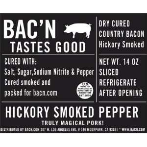 Bacn Tastes Good Hickory Smoked Peppered Bacon  Grocery 