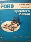 Ford Disc Harrow Operators Manual Series 240