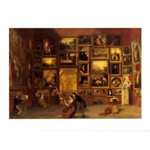 Gallery of the Louvre by Samuel Morse 16x12 