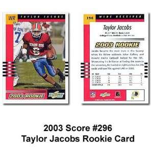  Score Washington Redskins Taylor Jacobs 2003 Rookie 