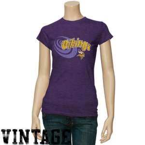   Vikings Ladies Purple Heather Triblend T shirt