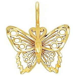  14K Gold Butterfly Charm Jewelry