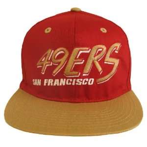  San Francisco 49ers Retro Old Script Double Snapback Cap 