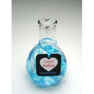   Glass   Turquoise / Serenity Circle of Friends Vase