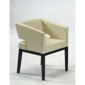  Cream Leather Club Chair