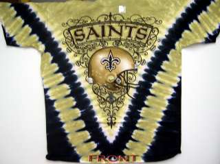NEW ORLEANS SAINTS NFL FOOTBALL 2 SIDED TIE DYE T SHIRT NEW  