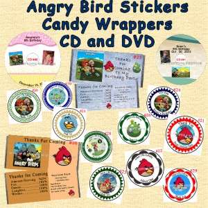 Angry Birds Birthday Invitations & Thank You Cards 20 each 