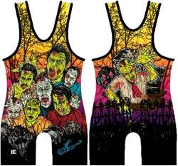   and in store savings aggression zombie wrestling singlet by aggression
