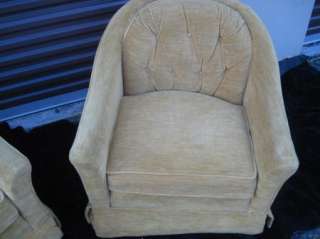 Pair Vintage Mid Century Modern Retro Lounge Club Chair Milo Baughman 