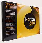 NEW NORTON 360 Version 5.0 V5 RETAIL BOX 3PC/1U With FREE $49.99 Bonus 